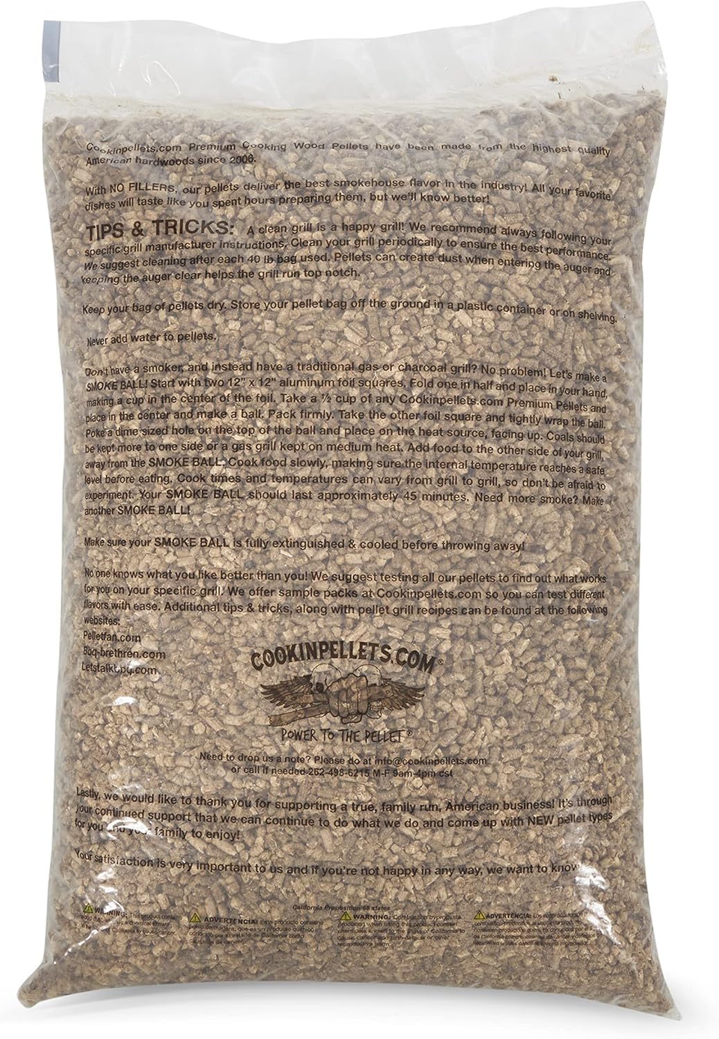 Gránulos madera dura para ahumar 40lb bolsa set 3