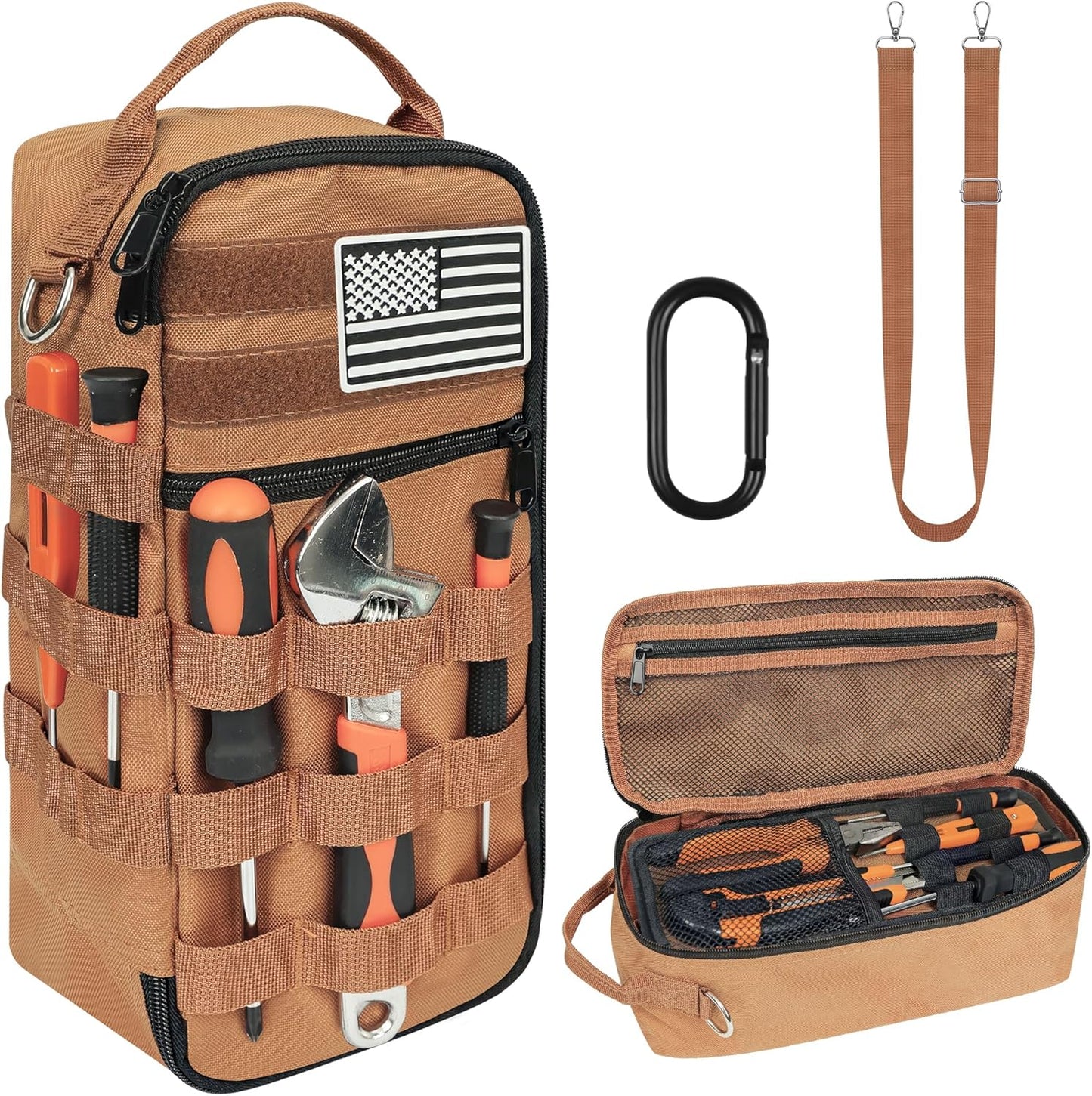 Bolsa herramientas portátil resistente con correa hombro