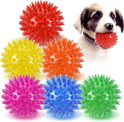 6 Bolas Chirriantes TPR Alimenticio para Perros Pequeños