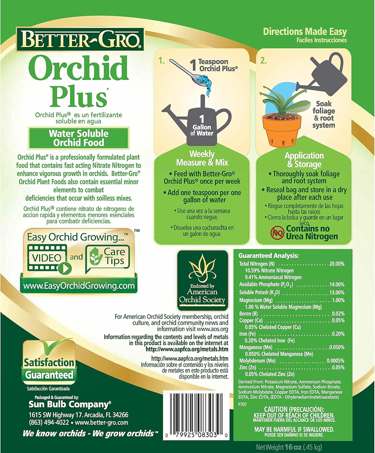 Bulbo de luz para Orquídea Plus 16oz