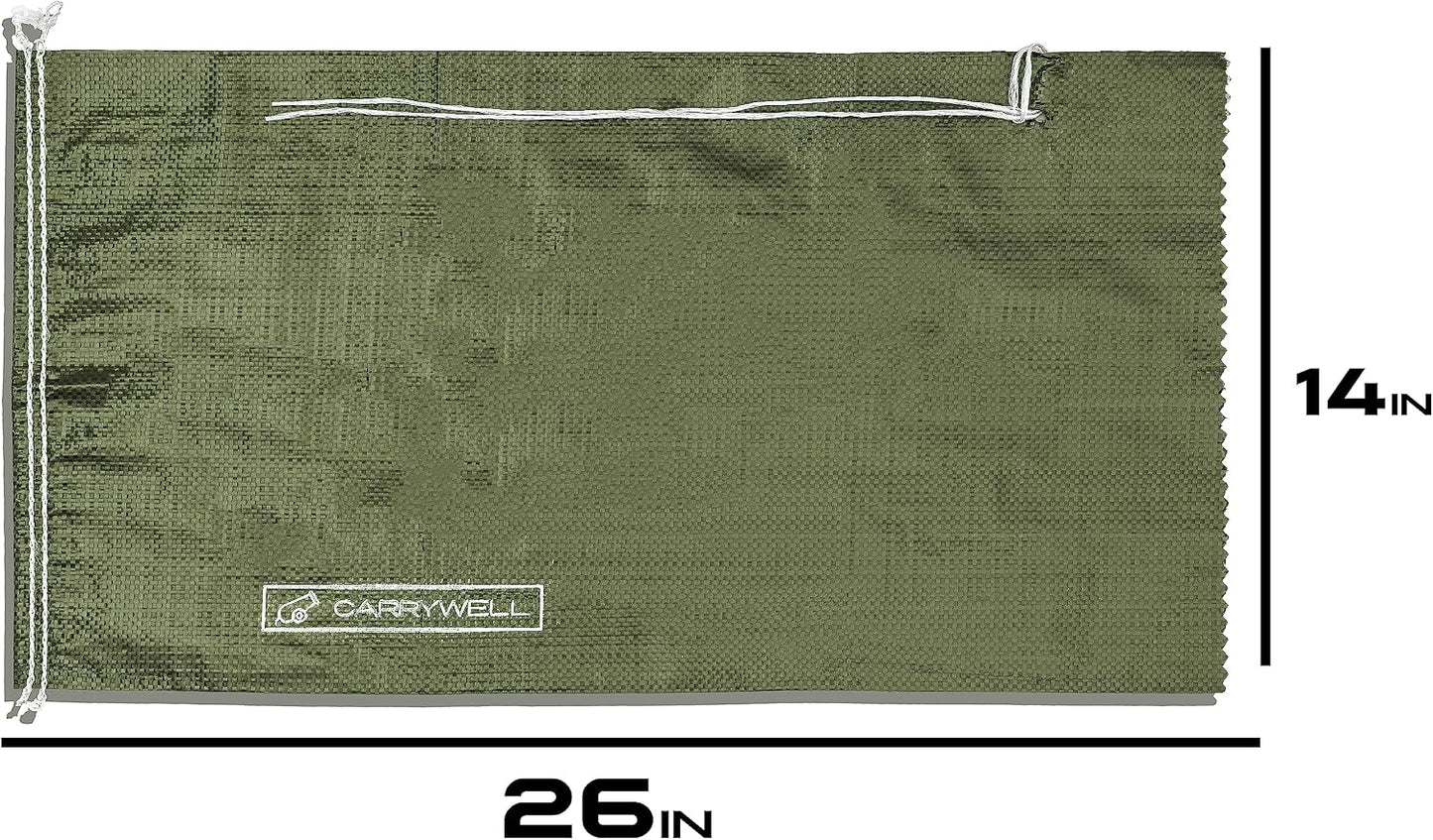 100 Sacos Arena Servicio Pesado con Cuerdas UV 1600h