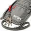 Bolsa para cuello gris con cartera RFID
