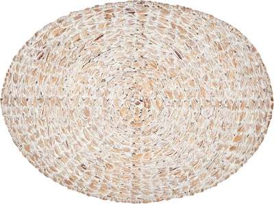 Mantel ovalado jacinto de agua set 4 14x19pulg