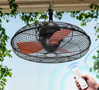 Ventilador techo exterior 20pulg control remoto 3 velocidades