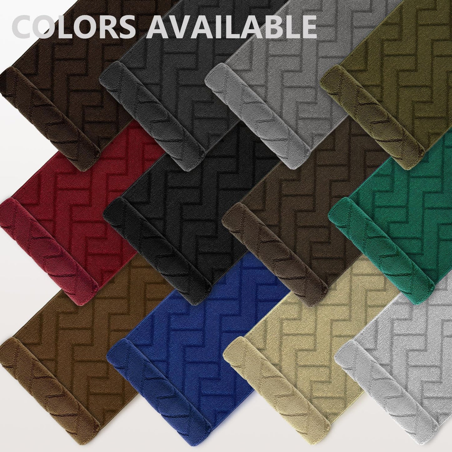Set 2 Alfombras Antiderrapantes Cocina Lavable 20x48pulg