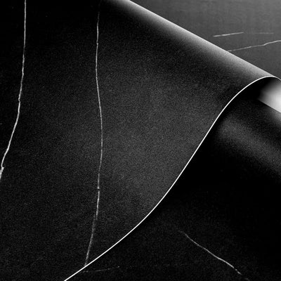 Papel contacto mármol negro impermeable para encimeras y gabinetes