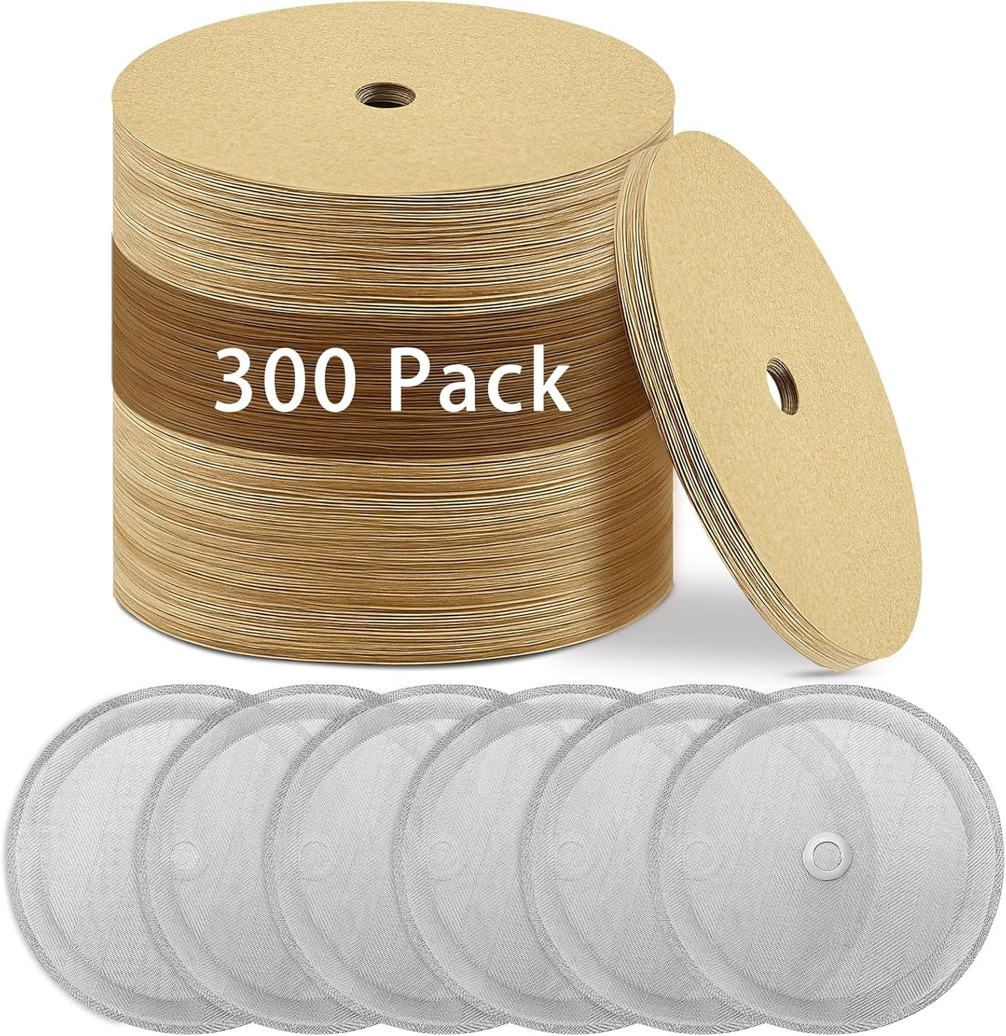 Set 306 filtros café percolador discos papel acero inox