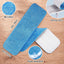 6 Pzas Almohadillas Microfibra 18x6pulg para Trapesina Azul