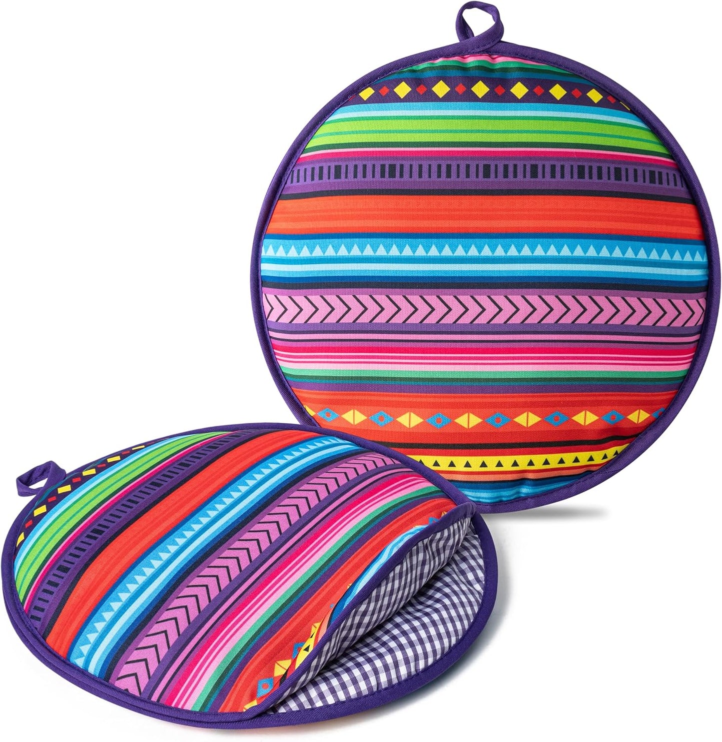 Bolsa calentadora de tortillas 12 pulgadas 2 unidades para microondas Cinco de Mayo