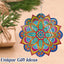 Molinillos viento mandala acero inox 12pulg para jardín