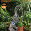 Figura elefante solar con maceta resina para jardín