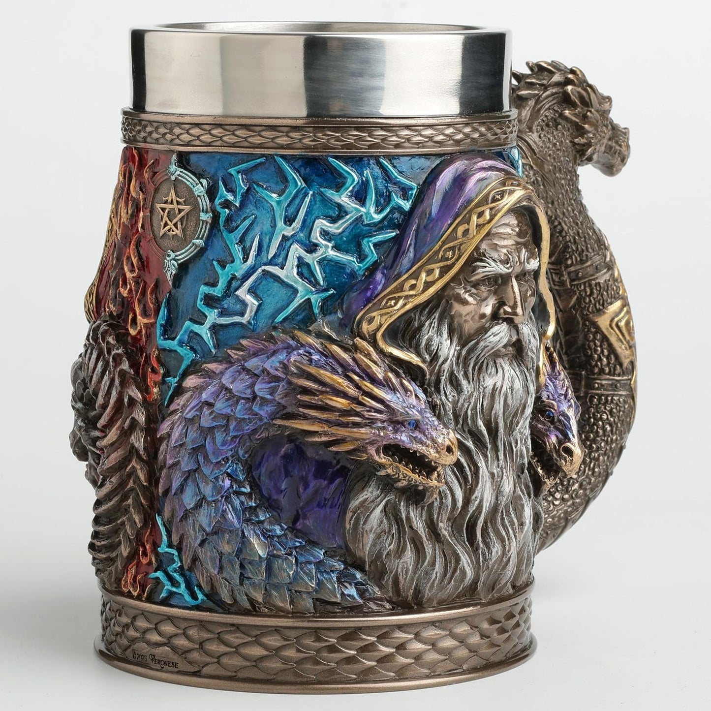 Vaso cerveza bronce fundido resina 20oz