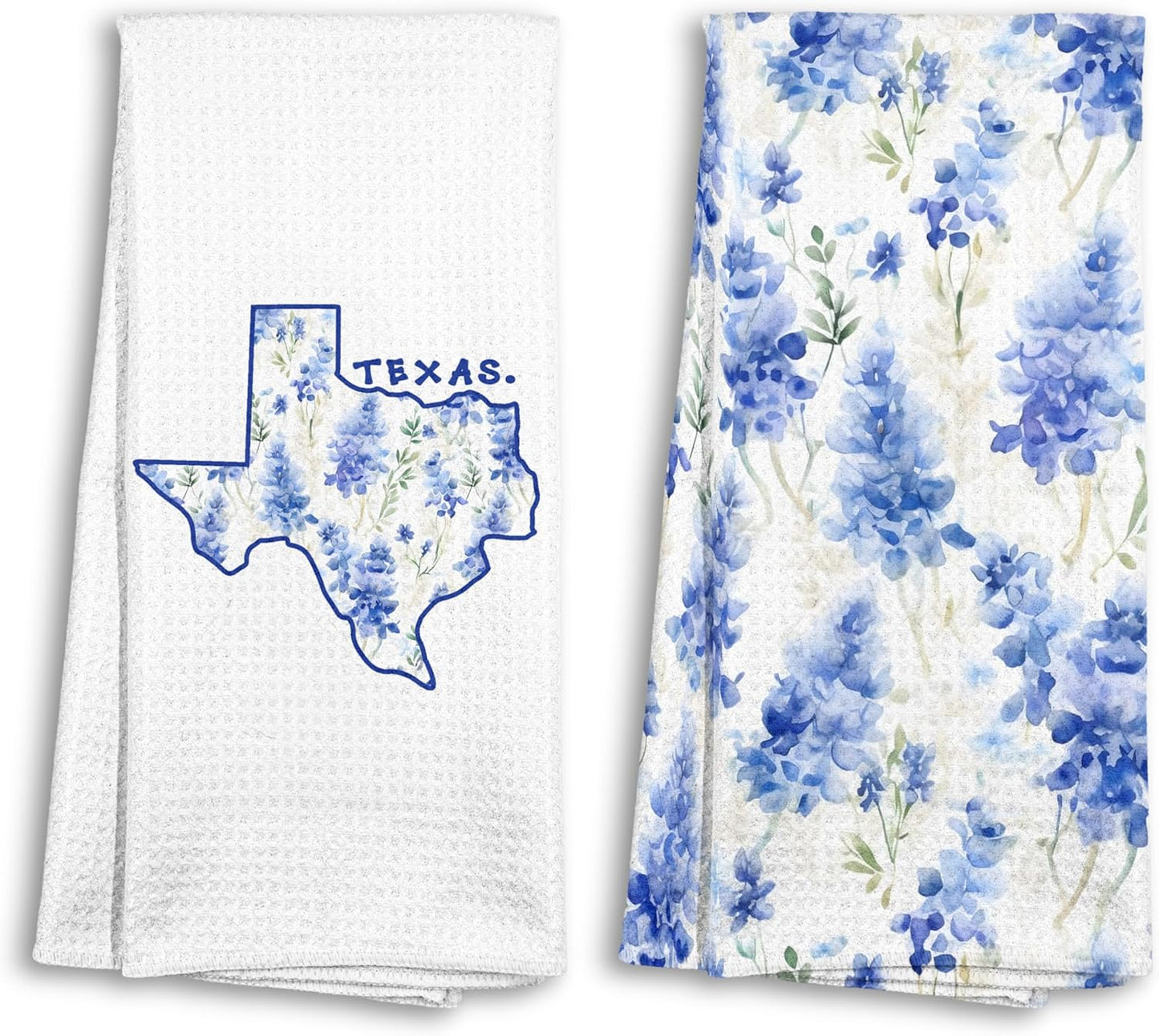 Juego de 2 toallas de cocina con motivos florales de Texas