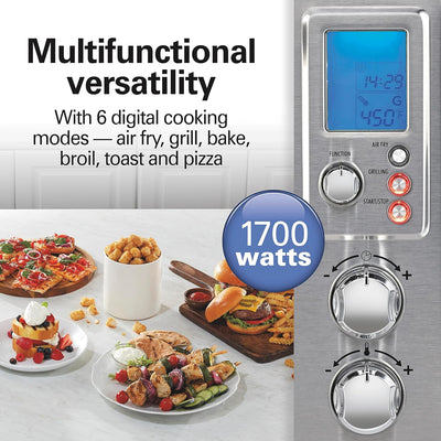 Horno Air Fry y Asador 6 Rebanadas Acero Inox R31395