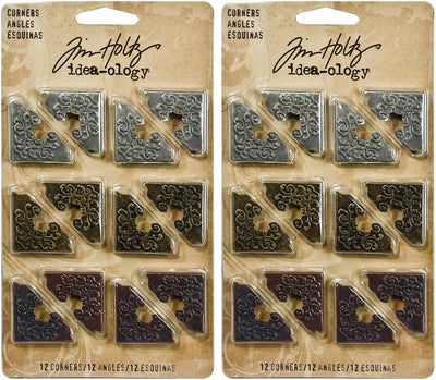 Esquinas metal TH92789 1pulg acabado antiguo pack 2