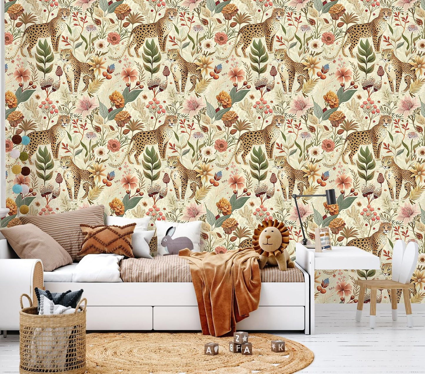 Papel tapiz guepardo vintage 17.3pulg x32.8ft