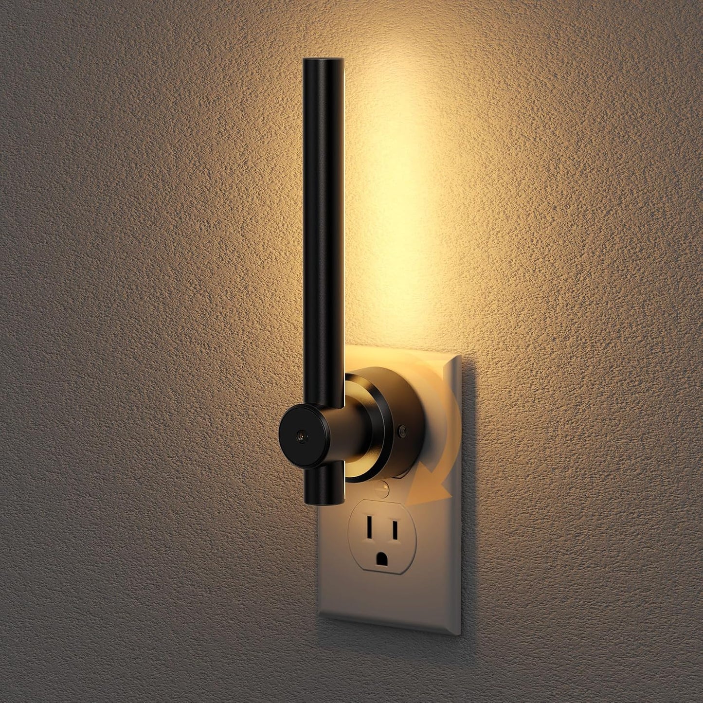 Luz nocturna enchufable sensor atardecer amanecer regulable 0-100lm