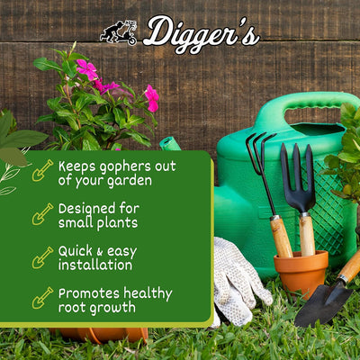 Cestas proteccion raices 1qt para plantas control Gopher set 6