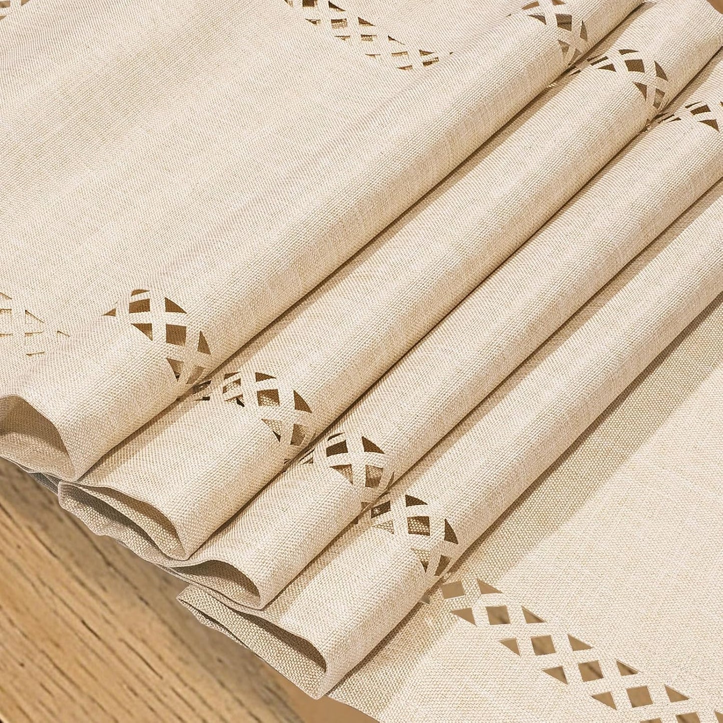 Camino Mesa Rústico Beige 13x72pulg Decoración Hogar