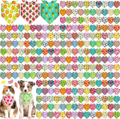 240 Bandanas Hawaiana Triangular para Perro Fruta Aloha
