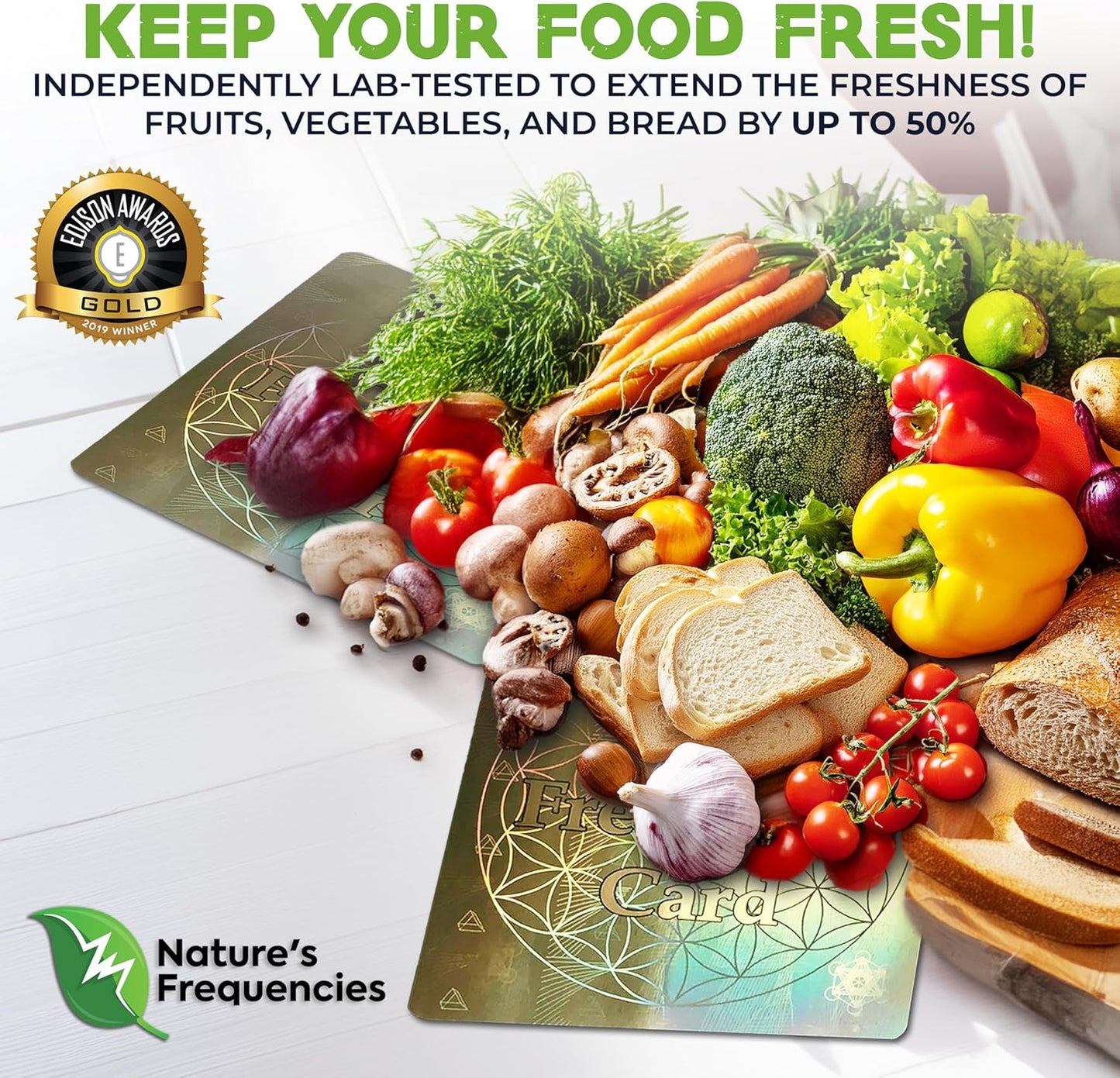 Tarjeta conservadora de alimentos para refrigerador reutilizable