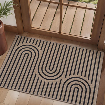 Alfombra yute 2x3 geométrica bohemia para entrada