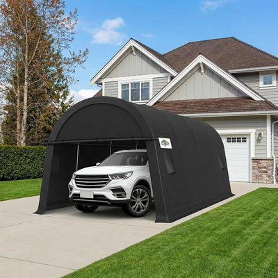 Carport portátil 12x20pulg para vehículos con marco galvanizado