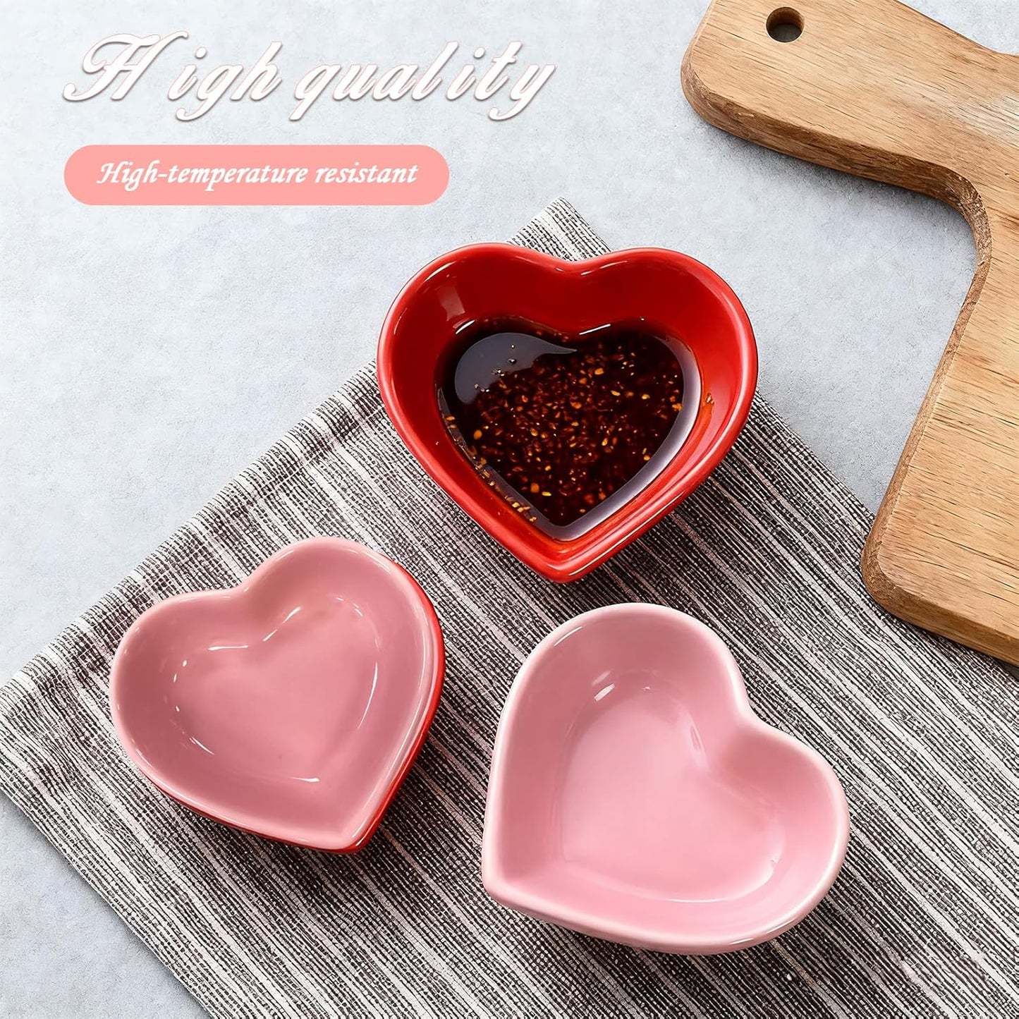 Plato porcelana forma corazón 1.5oz para fiesta deshierbe