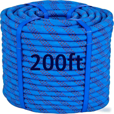 Cuerda escalada 200ft 3/8pulg resistente trabajo árboles azul