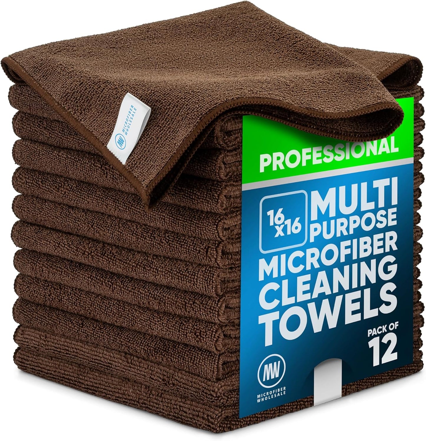 Paquete 12 paños microfibra 16x16 para café barista