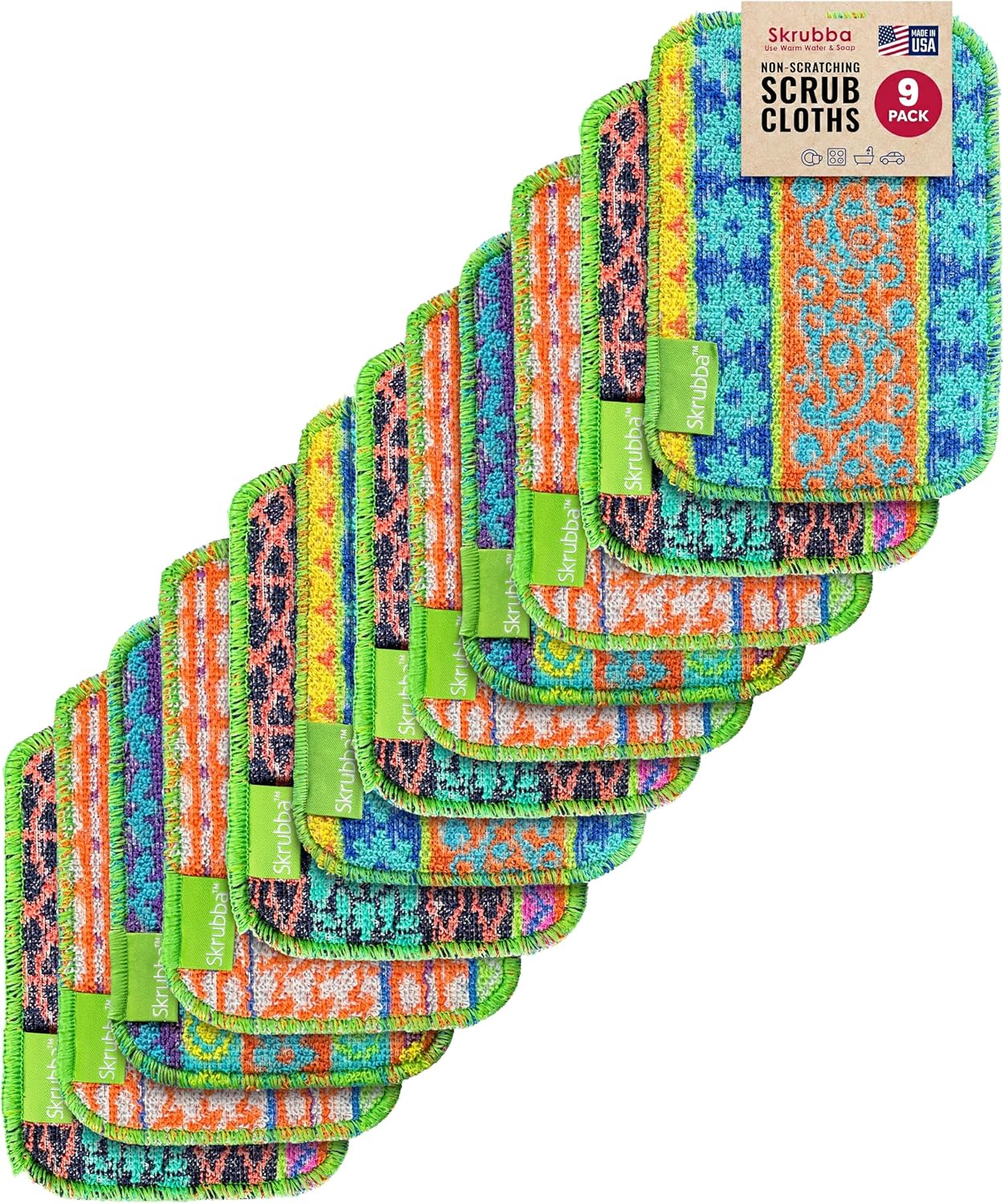 12 Pzas Estropajos Reutilizables para Cocina y Hogar