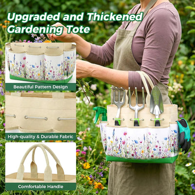 Juego 10 Pzas Herramientas Jardinería con Bolsa Organizadora