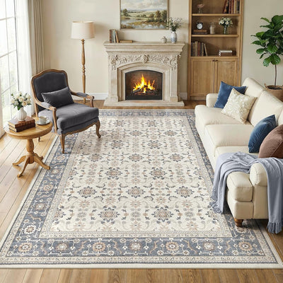 Alfombra 8x10 vintage antideslizante suave para sala dormitorio
