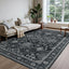 Alfombras felpilla pelo bajo estampado 5x7ft gris