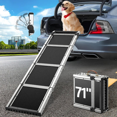 Rampa plegable perros grandes 71pulg antideslizante camioneta