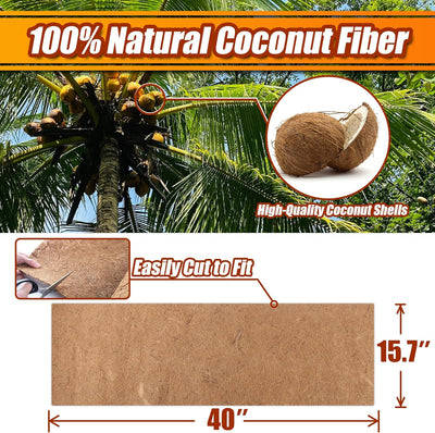 Forro de coco 16x40pulg para jardinera caja ventana