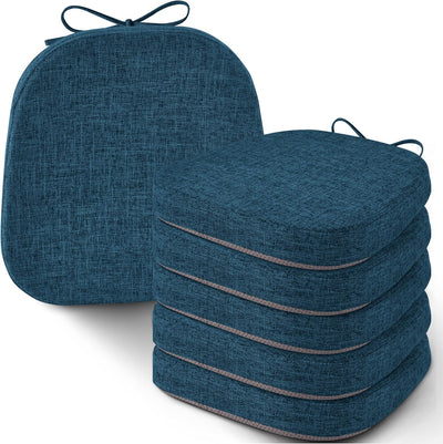 Set 6 Cojines Silla Metal 14x14pulg Antiderrap Con Funda