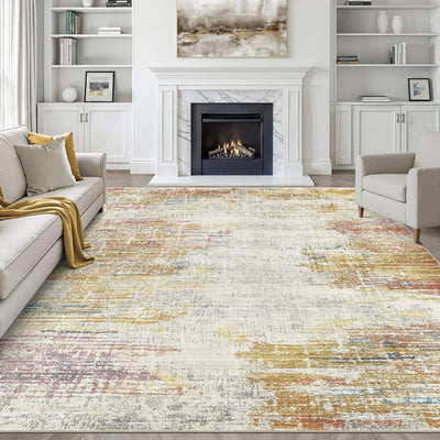 Alfombra área 9x12pulg color dorado antideslizante dormitorio