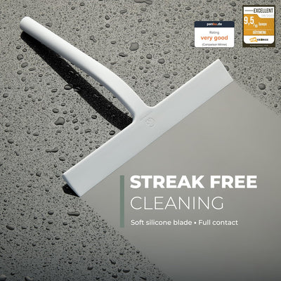 Escobilla silicona para vidrio puerta baño 9pulg blanco