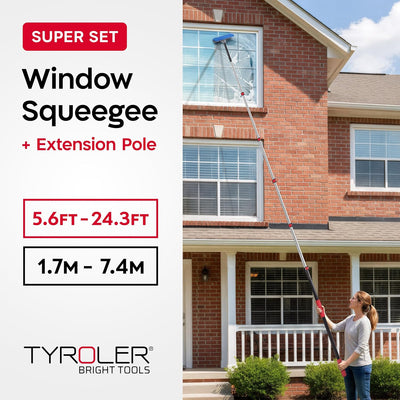 Escobilla ventana profesional poste extensión 5.6-24.3pulg