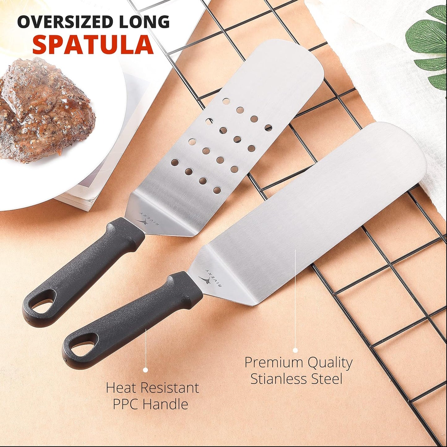 Kit 5 accesorios parrilla acero inox para Blackstone