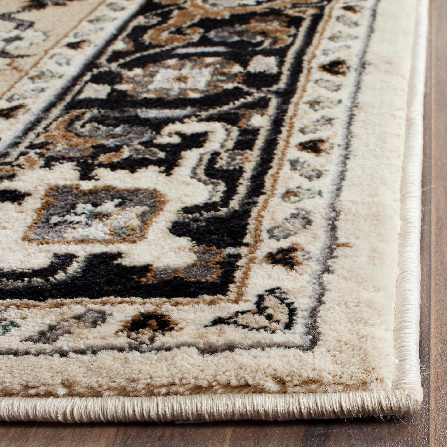 Alfombra Living Room 5'3" Square Crema y Azul