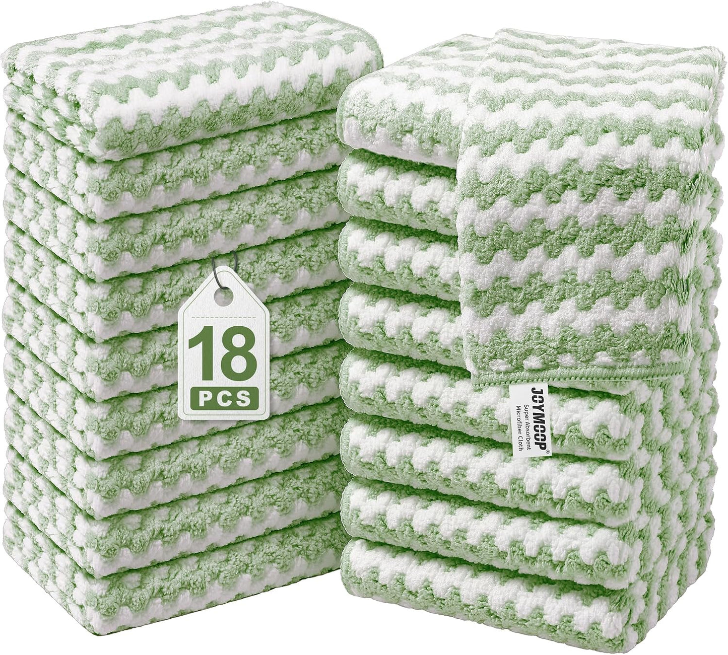 Paquete 18 paños microfibra 10x10pulg reutilizables