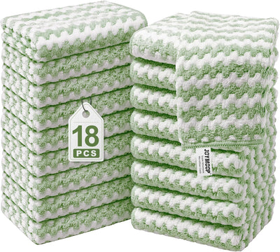 Paquete 18 paños microfibra 10x10pulg reutilizables