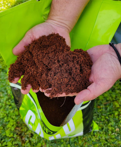 Fibra coco RHP 10L preamortiguada con calcio para jardín