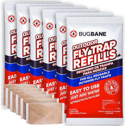 Recarga cebo moscas 6x1oz gránulos no tóxicos para trampas