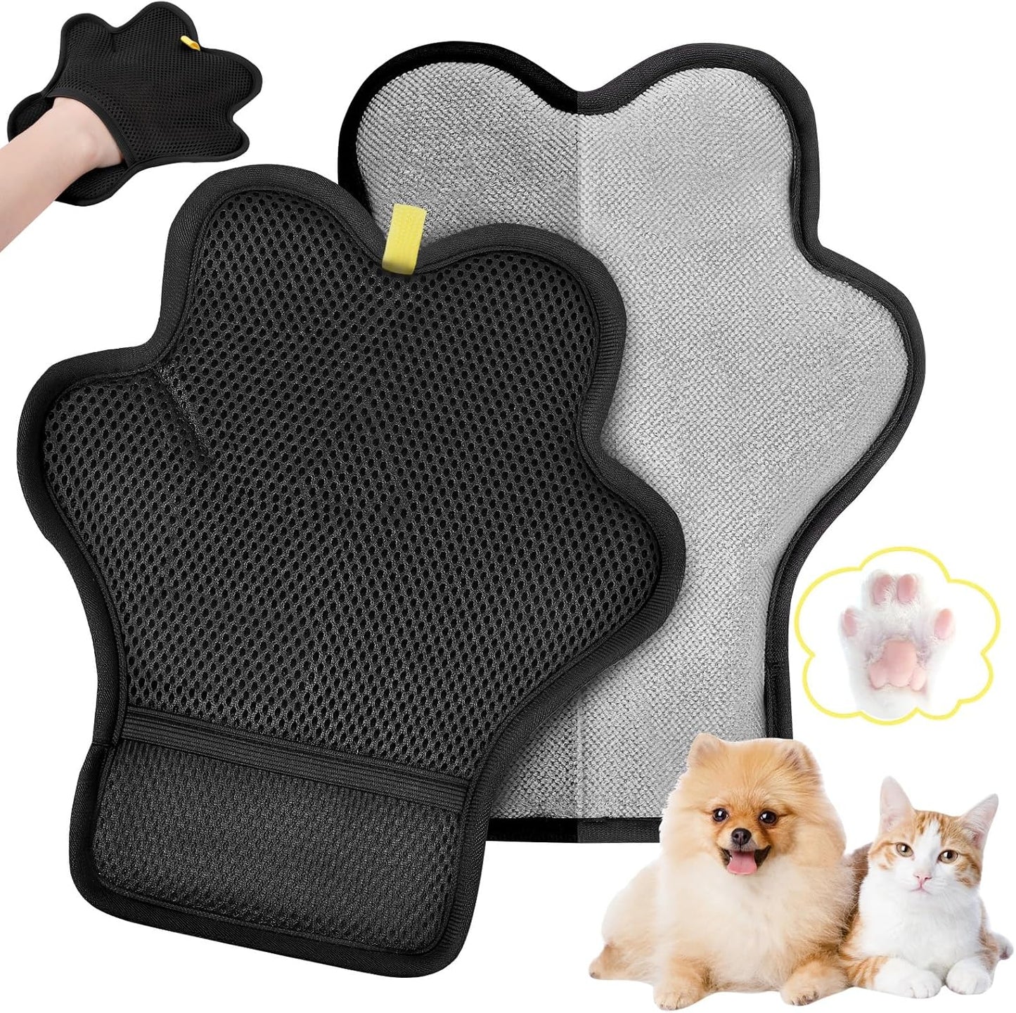 Guantes depilación mascotas cepillo electrostático reutilizable