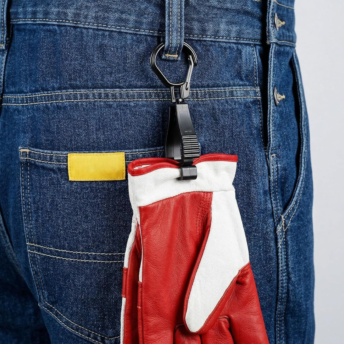 Pinzas para guantes soporte cinturón trabajo negro