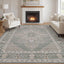 Alfombra sala estar bohemia 8x10 vintage estilo oriental
