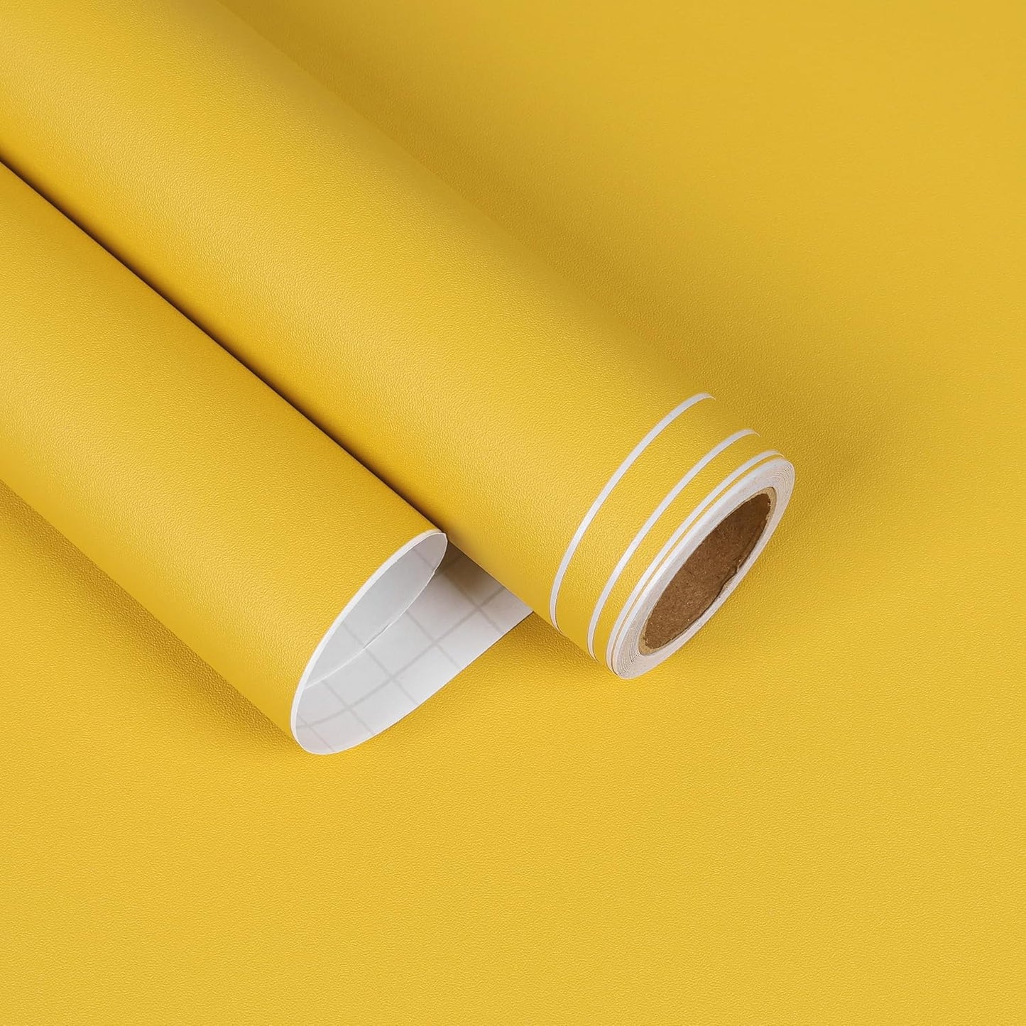 Papel tapiz amarillo cálido autoadhesivo impermeable 15.7x160pulg